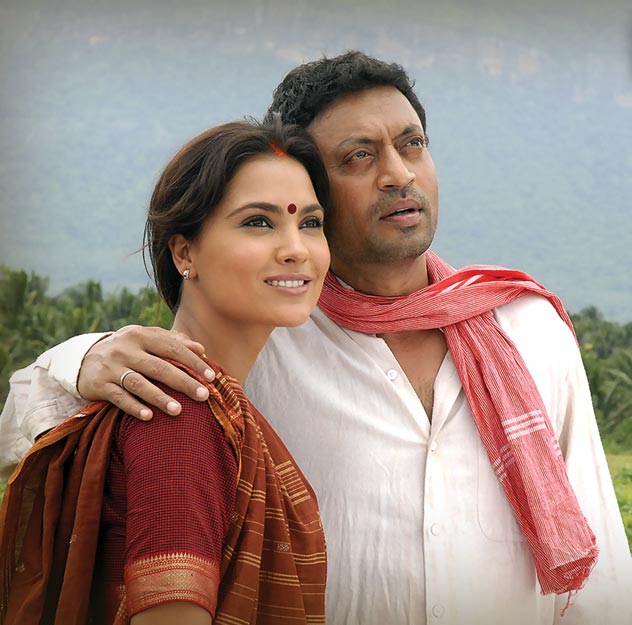 Lara Dutta and Irrfan Khan in “Billu.”